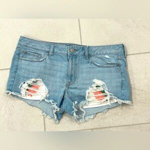 Express “Shortie” Low Rise Denim Shorts